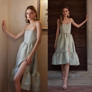 V. Chapman Green High Low Dress